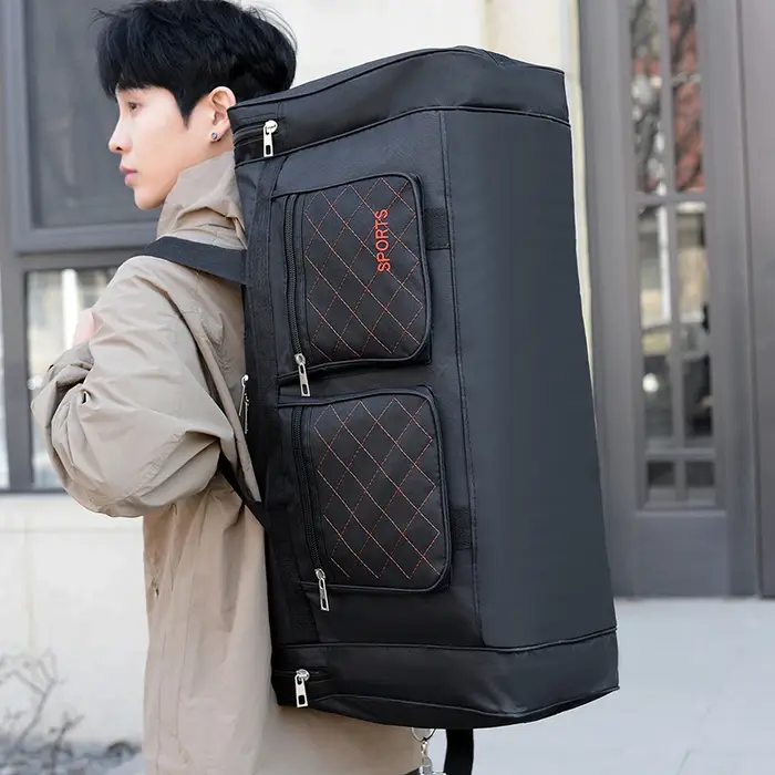 Sac polochon de voyage en nylon pour homme