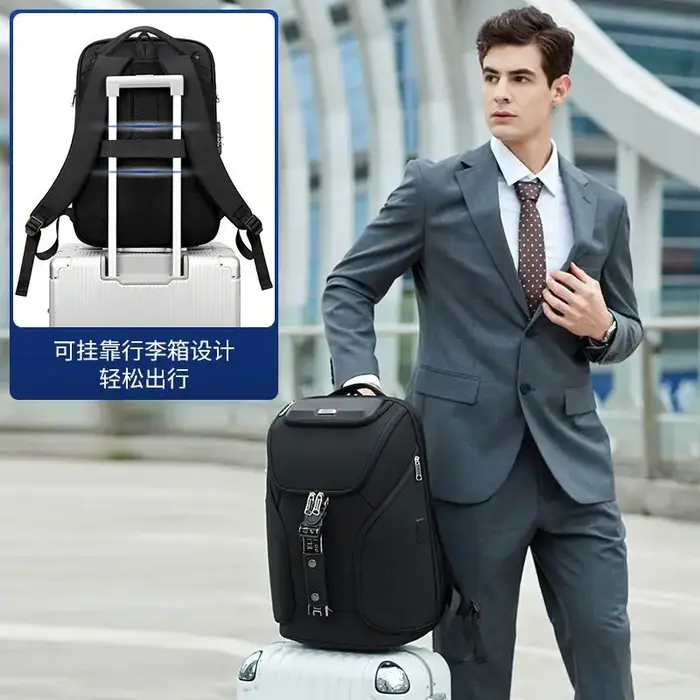 Sac à dos d'affaires pour ordinateur portable 18 pouces pour hommes, sacs à dos spacieux de voyage m