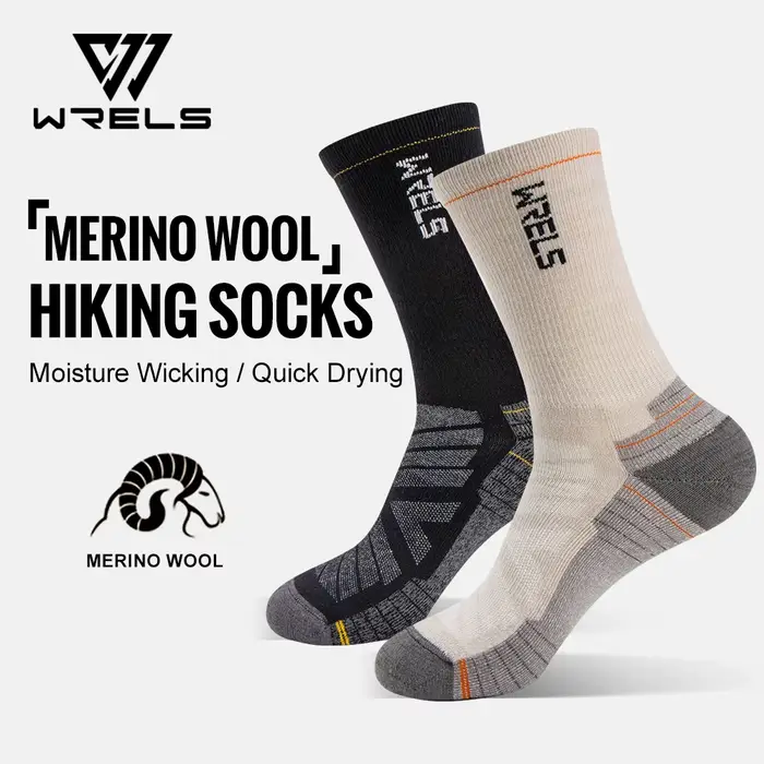 WRELS chaussettes en laine mérinos