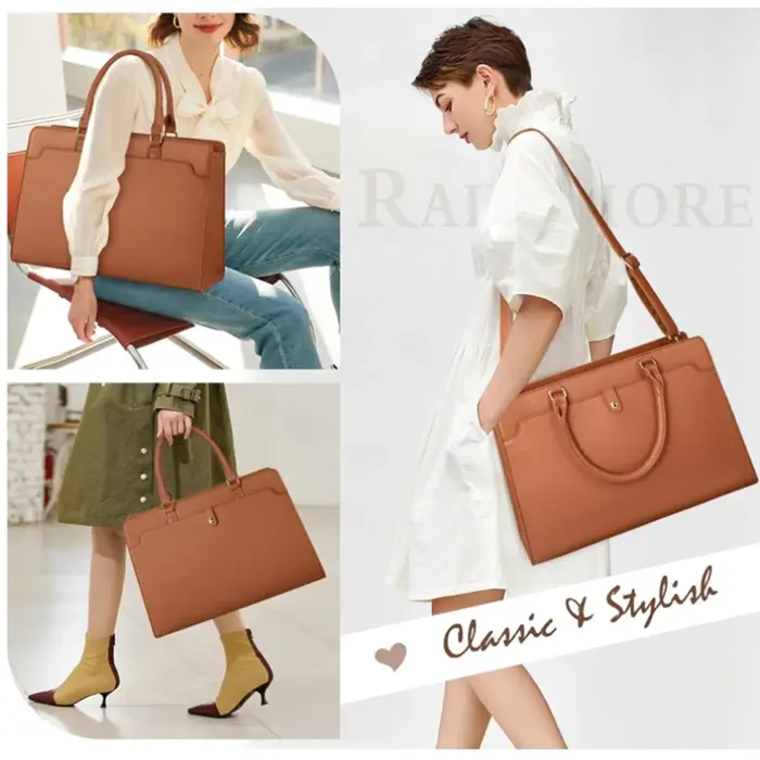 Sac d'ordinateur portable de grande capacité pour femme, sac fourre-tout pour ordinateur portable, s