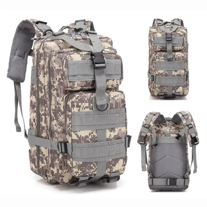 Sac à dos tactique 3P 20L-25L en nylon 1000D pour randonnée