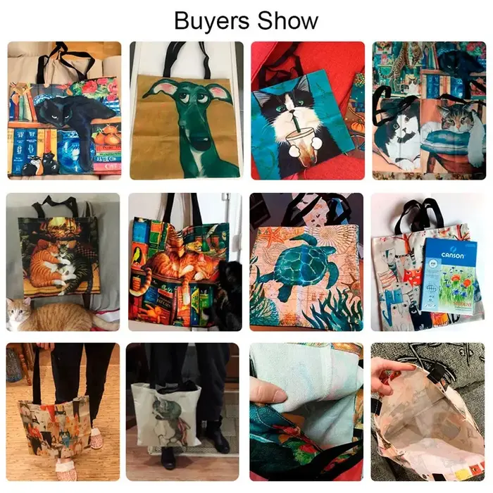 Sac à main léger en lin de la série Van Gogh