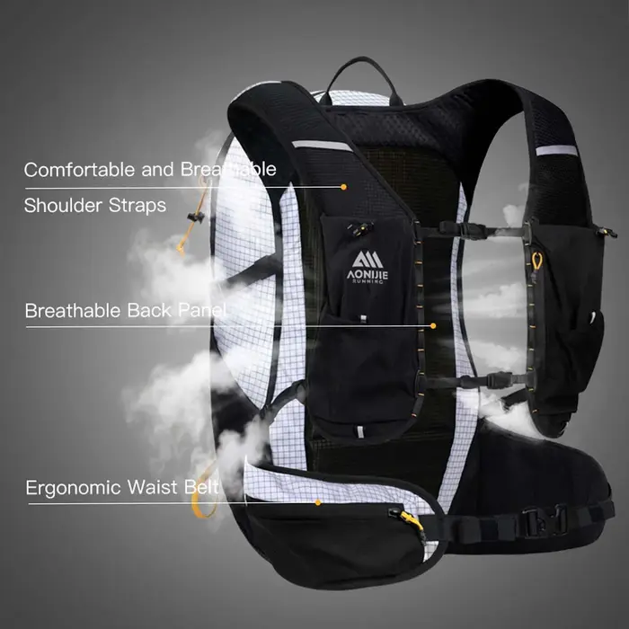 AONIJIE FH2518 18L sac à dos professionnel de course sur sentier de grande capacité pour le cyclisme en plein air adapté à la randonnée et à l'alpinisme