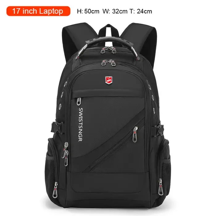 Grands sacs à dos de voyage imperméables pour avion, sac à dos pour ordinateur portable de 17/20 pou