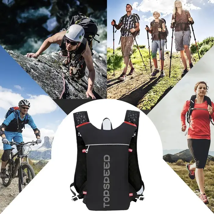 NEWBOLER Trail Running-sac à dos ultra-léger 5L, gilet d'hydratation en cours d'exécution, marathon, sac à eau pour vélo 2L