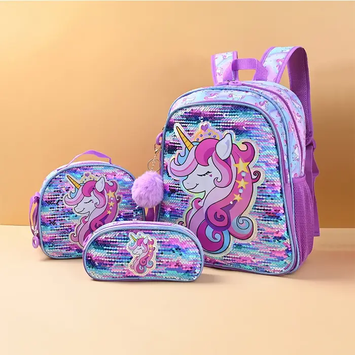 Filles sacs à dos pour l'école dessin animé papillon