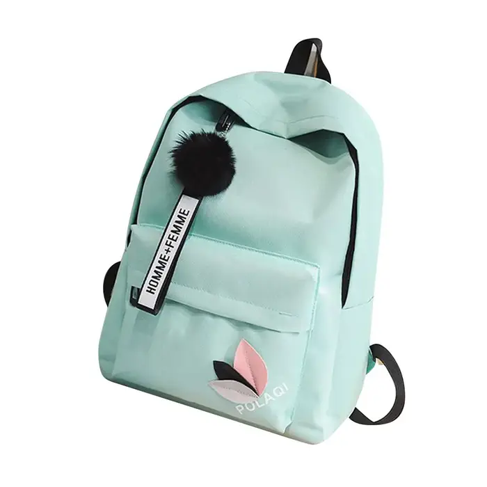 Sac à dos de grande capacité avec fermeture éclair pour femme, sac à dos portable avec feuilles impr