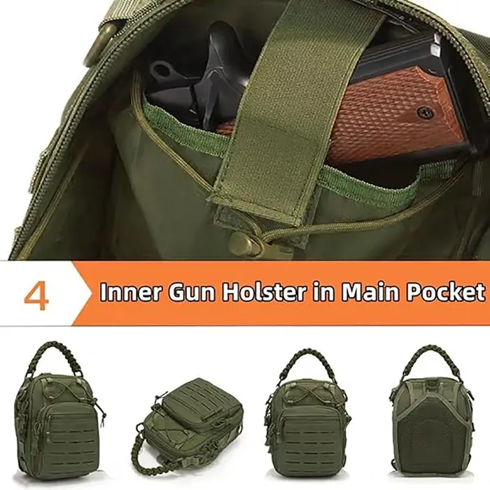 Sac à dos tactique à bandoulière pour hommes et femmes