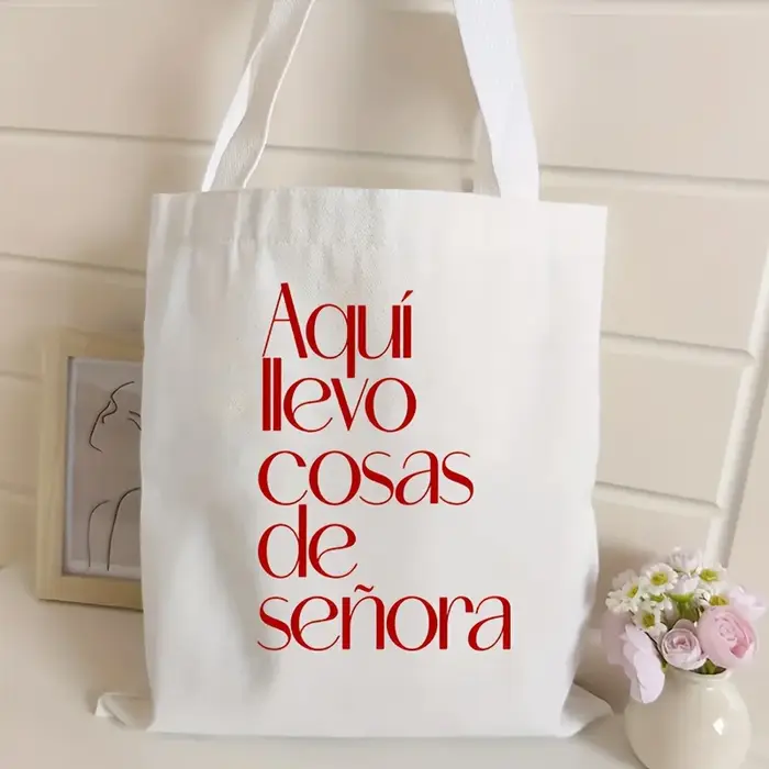 Sac fourre-tout en toile imprimée tendance, idéal pour un usage quotidien, le shopping, l'école et l