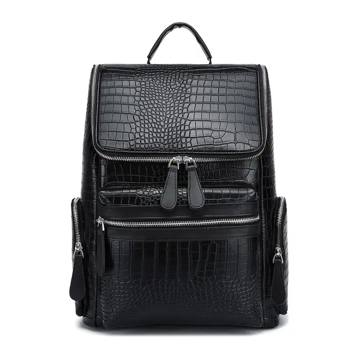Sac à dos de luxe pour homme, sacoche d'affaires pour ordinateur portable, sac à dos de voyage en cu
