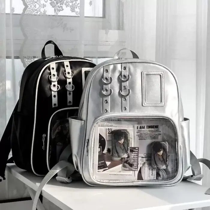 Y2K mignon Mini sac à dos femmes Kawaii Ita sac doux fille sac à dos Transparent bricolage personnalité affichage sac à dos Lolita sac à bandoulière