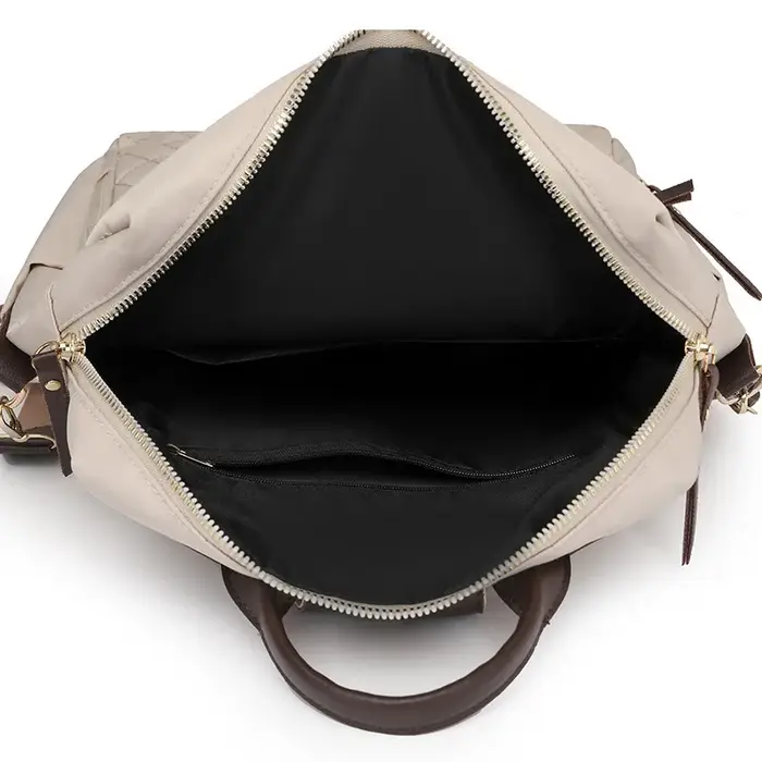 Sac à dos matelassé en cuir brodé pour femmes