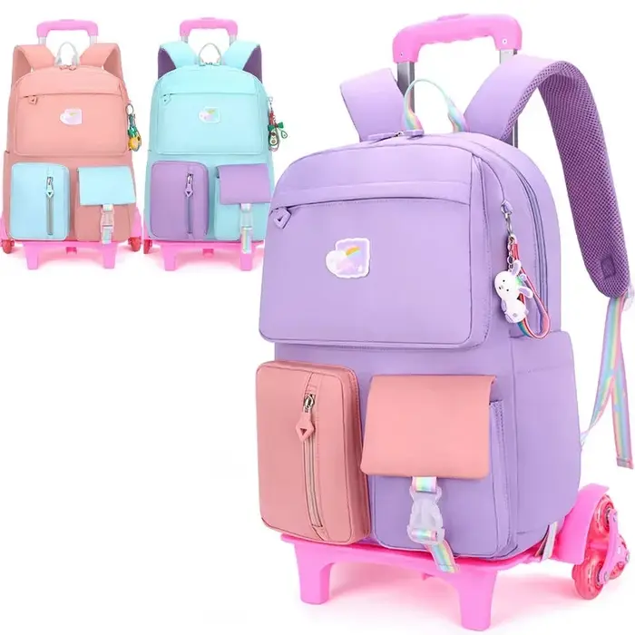 Filles école chariot sac roulant sac à dos sac