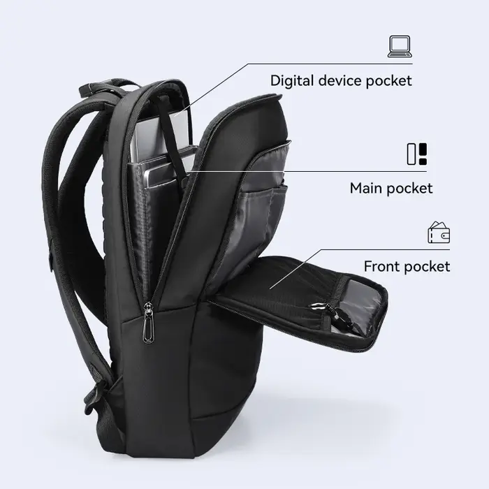 Sac à dos pour ordinateur portable fin pour homme Mark Ryden, léger, résistant à l'eau, sac à dos de