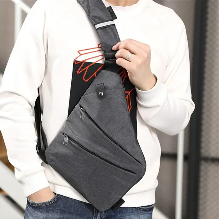 Sacs de poitrine multifonctions Anti-vol, sacs à bandoulière simples pour hommes, sacoche étanche à bandoulière, Sac banane