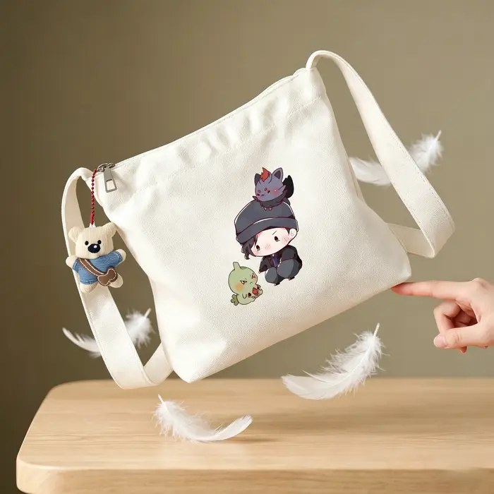 Sac fourre-tout en toile Kawaii Anime Detective Conan avec figurines imprimées Tooru Amuro
