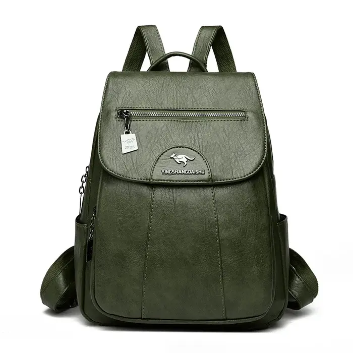 14 "(35 cm) sac à dos en peau de mouton Vintage sac d'école pour ordinateur portable sac à dos souple pour femme sac