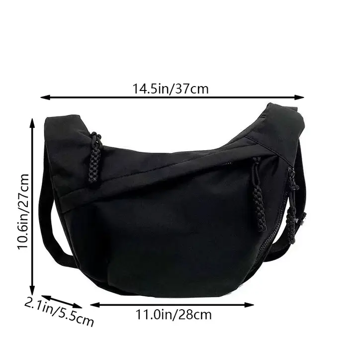 Sac à bandoulière de style neutre pour hommes et femmes