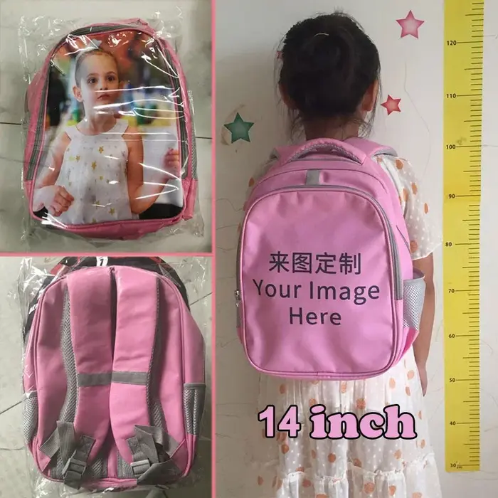 Personnalisez votre Image Logo nom sac à dos 14 pouces dessin animé maternelle sacs à dos garçons filles enfants