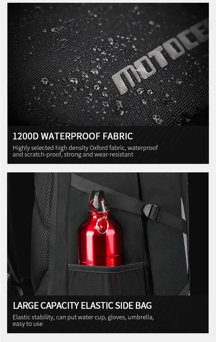 Sac à dos de moto unisexe