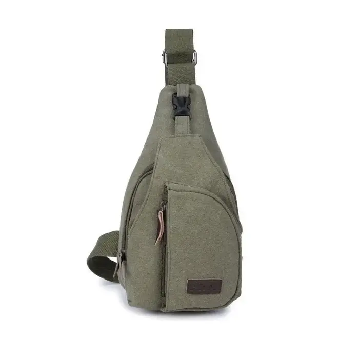 Nouveau Sac à Bandoulière Multifonctionnel en Toile et Cuir Style Vintage pour Homme 2026 – Petit Sa