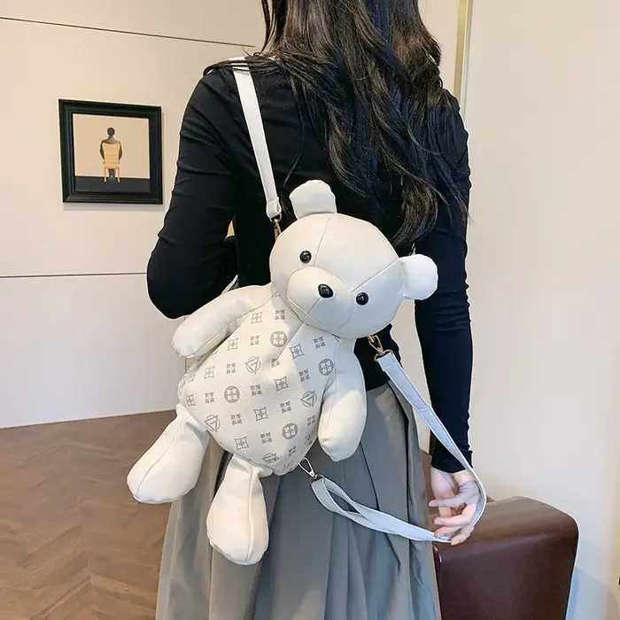 Nouveau Sac à Dos Designer 2026 pour Femme – Sac d'École Ours Mignon de Haute Qualité