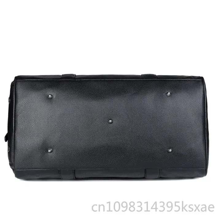 Sac de Voyage Homme Luxe Grande Capacité Sac Polochon en Cuir Portable Durable Sac Bandoulière Sac de Sport Sac à Main Bagage Extérieur