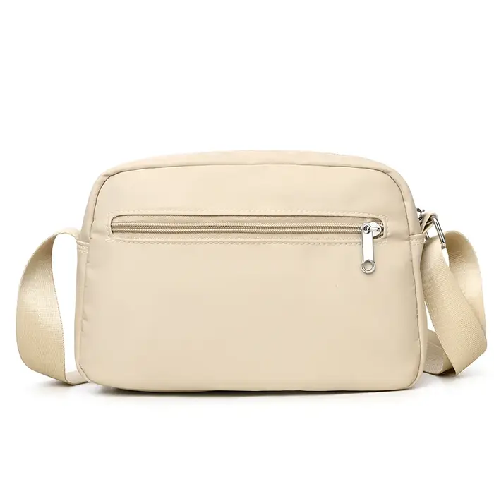 Sac à dos de bureau pour femme de grande capacité - sac en tissu nylon imperméable - sac à bandoulière simple multi-compartiments à la mode - tendance