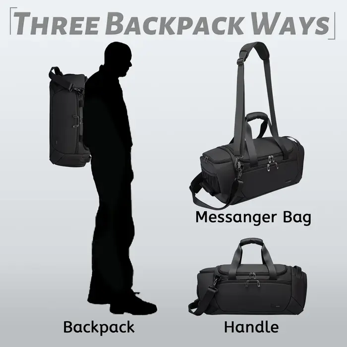 BANGE – sacs polochons de sport imperméables avec compartiment à chaussures, sac de sport de 21 pouces pour hommes avec compartiment humide et sec, sacs de voyage