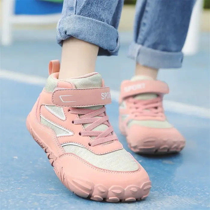 Chaussures hautes et larges pieds nus pour petits/grands enfants |   Baskets minimalistes de style d