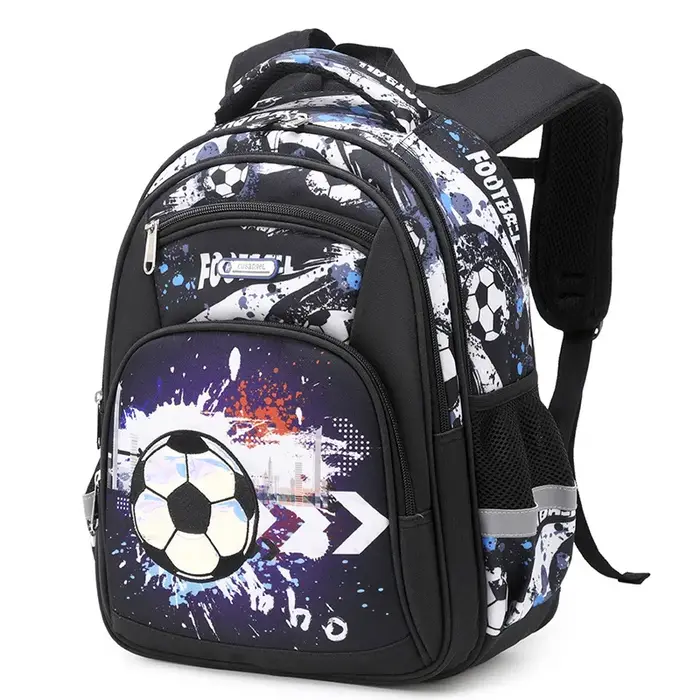 Sacs à dos d'école primaire garçons Camouflage Football dessin animé