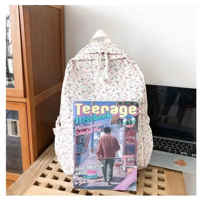 Sac à Dos en Nylon Simple et Frais de Grande Capacité