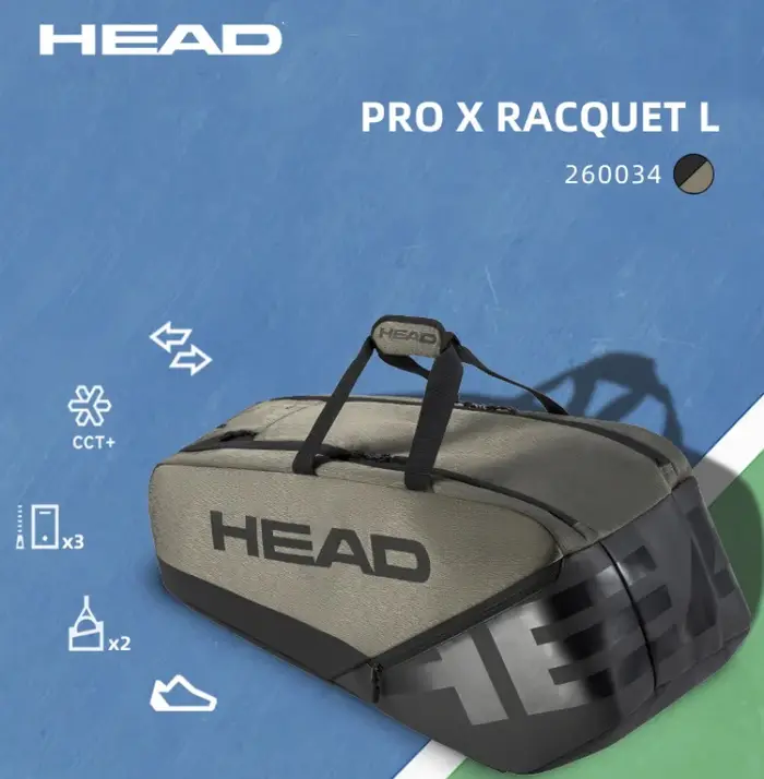 HEAD PROX Series Sac de raquette de tennis, paquet de 12, sac à dos de sport de grande capacité, com