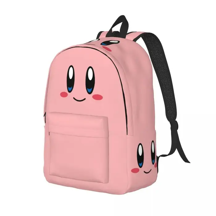 Sac à dos de jeu drôle Kirbys rose pour hommes femmes adolescent étudiant randonnée voyage sac à dos