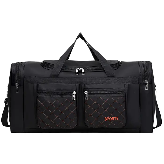 Sac à bagages de grande capacité pour hommes – Sac de voyage multi-poches avec fermeture à glissière