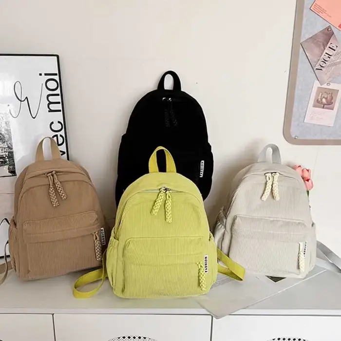 Sac à dos Simple de couleur unie pour femmes