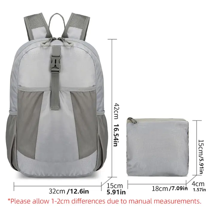Nouveaux sacs à dos de randonnée pliables sac à dos résistant à l'eau petit sac à dos pliant de 20L pour les voyages Camping vacances