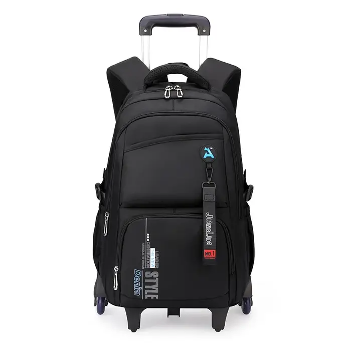Sac d'école avec roulettes sac à dos roulant pour garçon enfants étudiant sac à dos