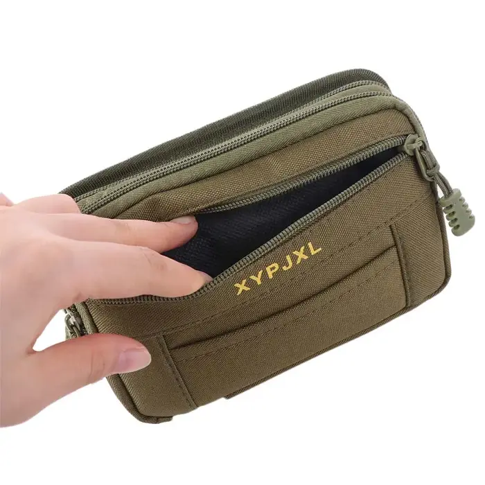 Sac banane homme multi-compartiments avec fermeture éclair