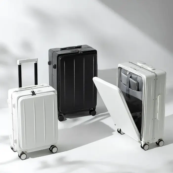Bagage à cadre en aluminium résistant aux chutes, bagage d'embarquement, valise de voyage, boîte à m