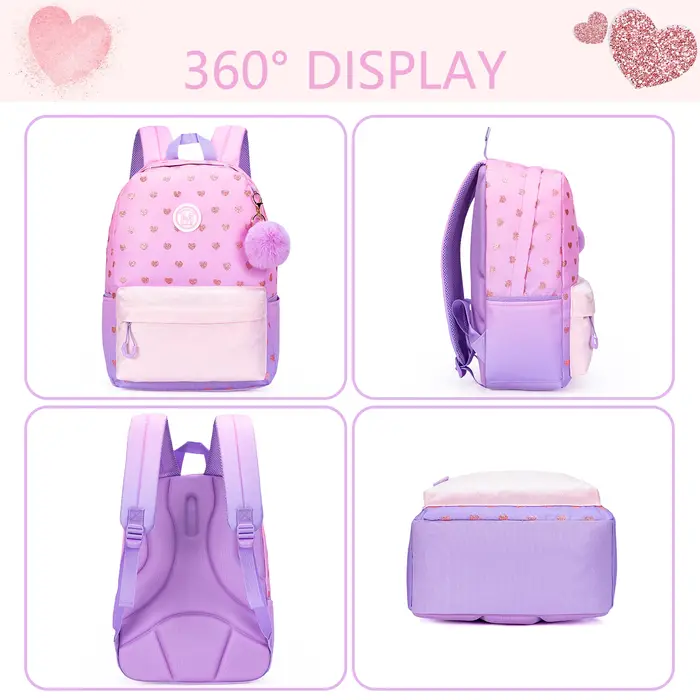 Sac à dos pour filles, sac à dos léger pour enfants