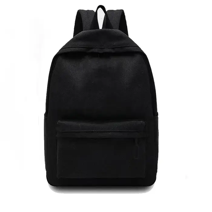 Sac à dos noir de grande capacité, sac de voyage léger et Simple, sacs d'école pour étudiants, sac d