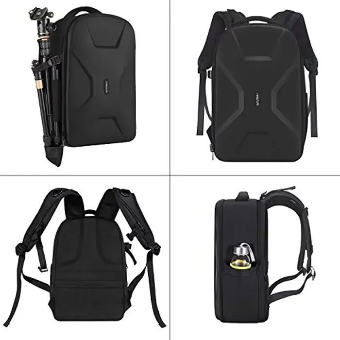 Sac à dos pour appareil photo de photographie DSLR, coque rigide étanche de 15 à 16 pouces avec supp