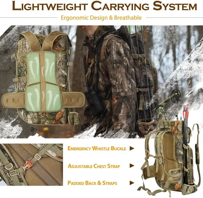 Sac à dos de chasse à l'arc pour hommes