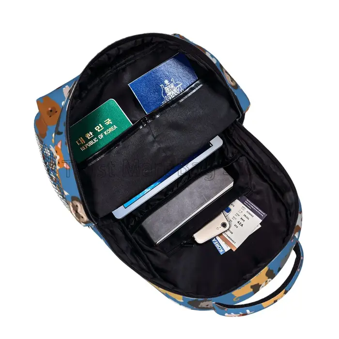 Grand Sac à Dos Mignon avec Chiot Imprimé pour Enfant