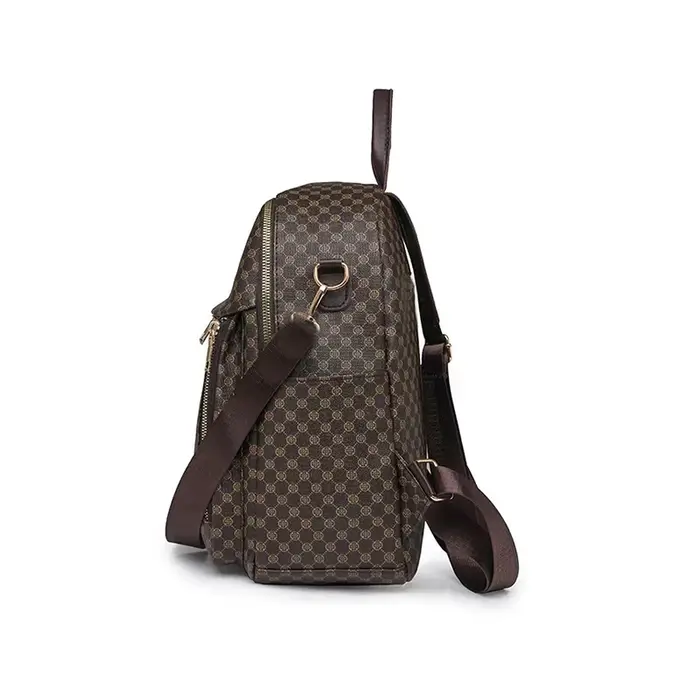 Sac à dos vintage à carreaux pour usage quotidien