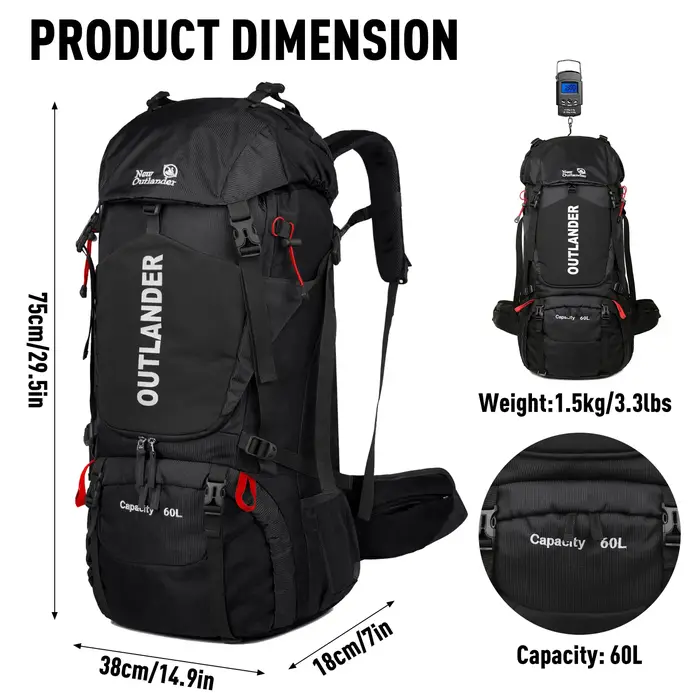Sac à dos de randonnée 60L