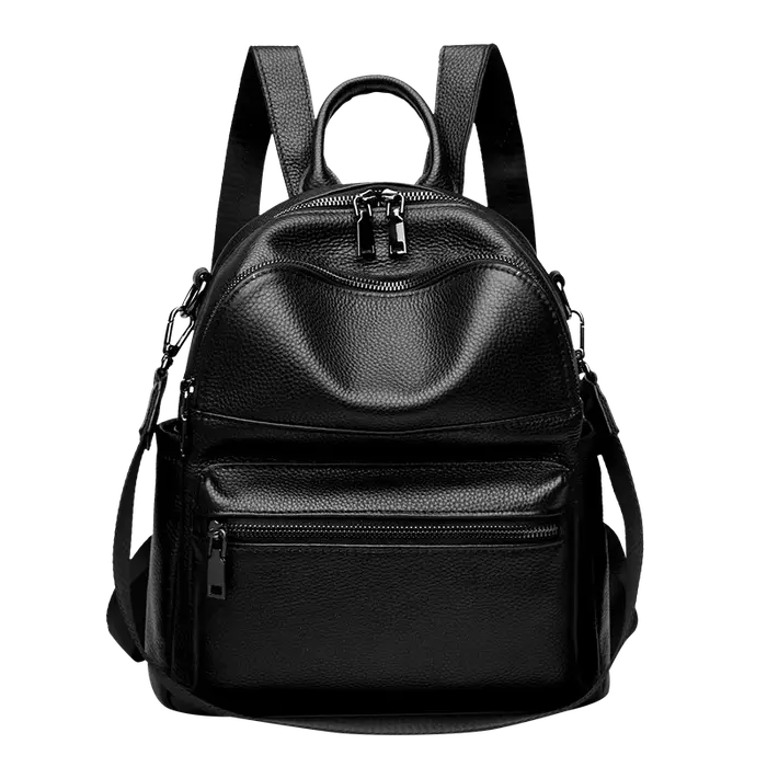 Sac à dos en cuir véritable pour femmes