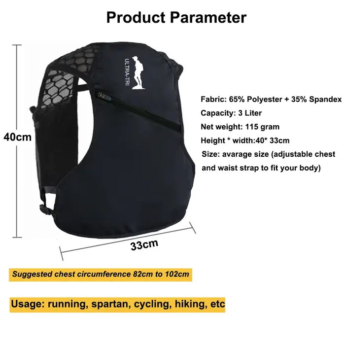 Sac à dos ultraléger ULTRA-TRI pour course à pied