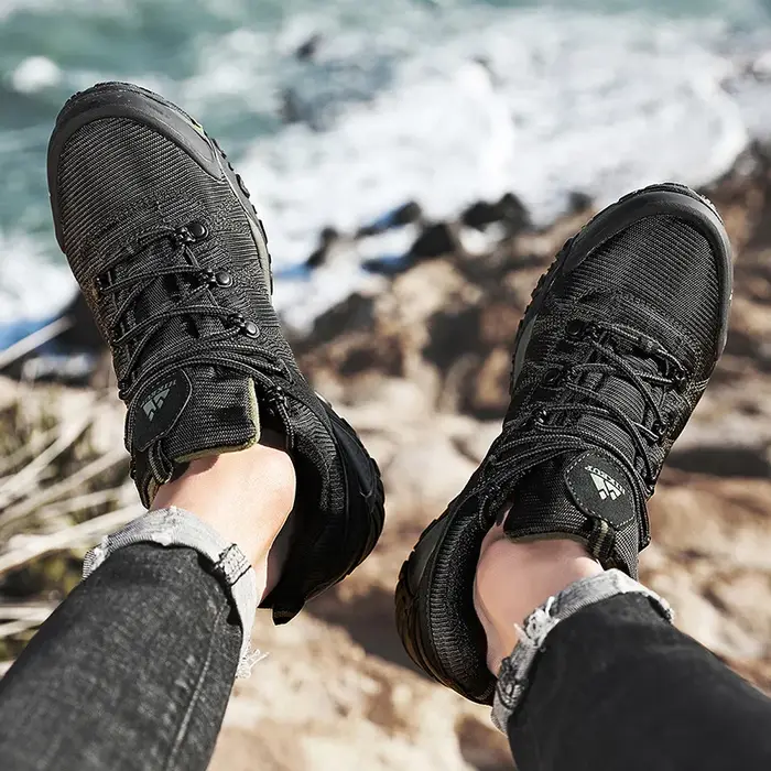 HIKEUP chaussures de randonnée antidérapantes pour hommes vêtements de plein air respirants résistan